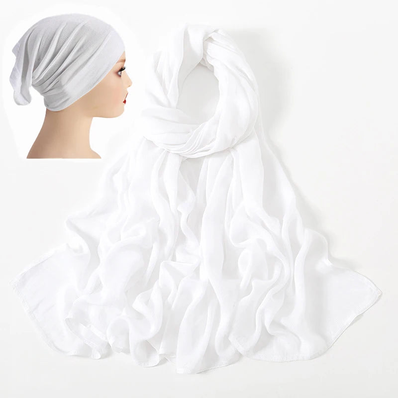 Noor Bloom 2-Piece Viscose Hijab & Cap Set