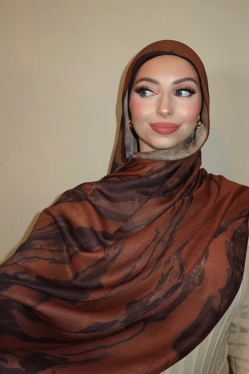 Watercolor Tie-Dye Cotton Hijab