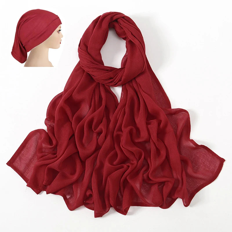 Noor Bloom 2-Piece Viscose Hijab & Cap Set