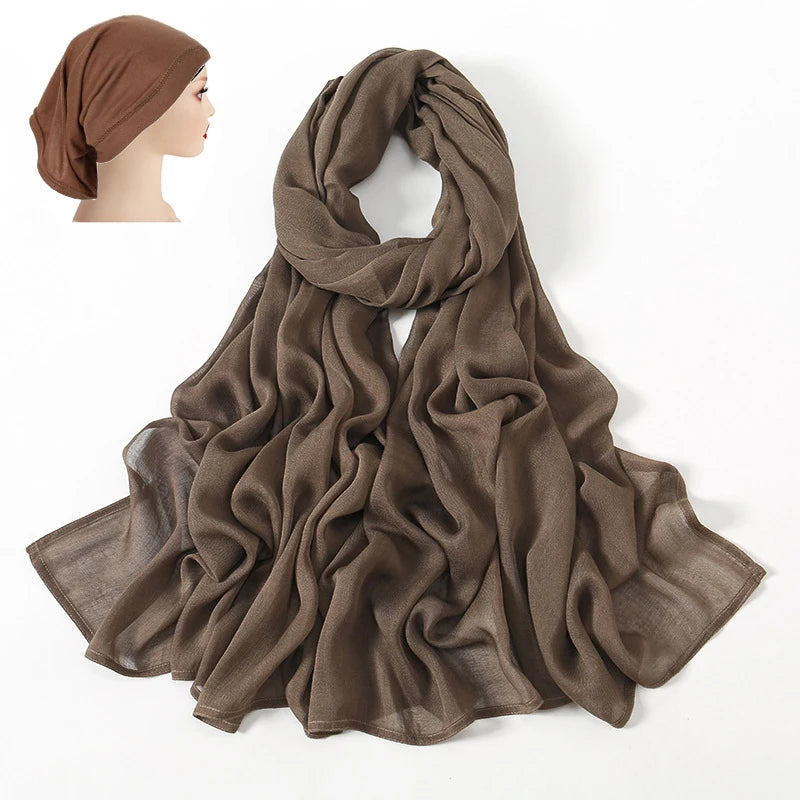 Noor Bloom 2-Piece Viscose Hijab & Cap Set