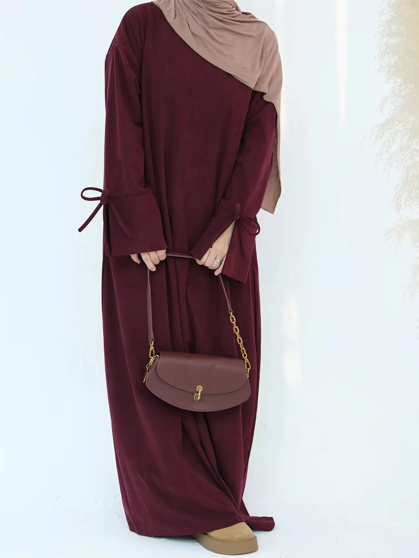 Velvet Dusk Corduroy Abaya Dress