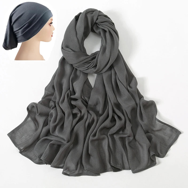 Noor Bloom 2-Piece Viscose Hijab & Cap Set