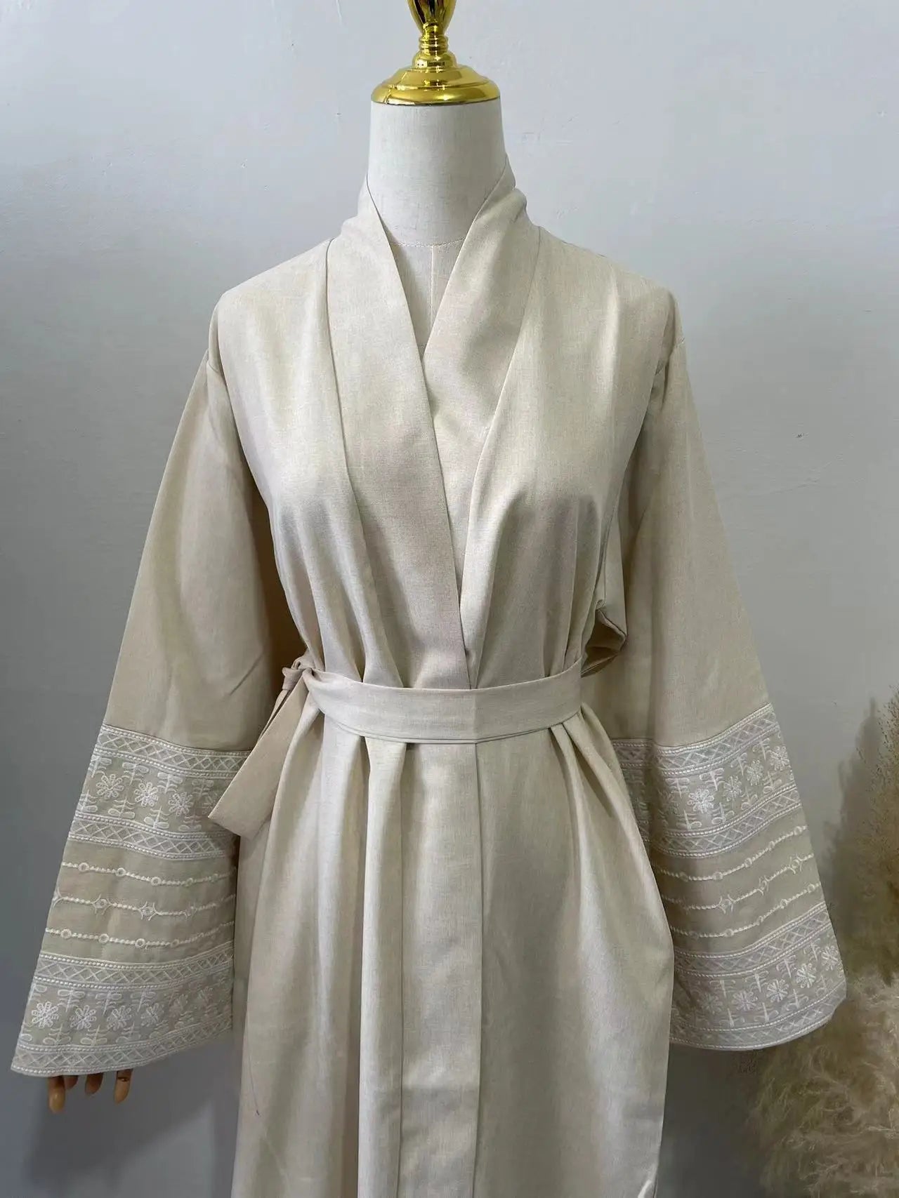 The Luxe Embroidery Kimono Abaya