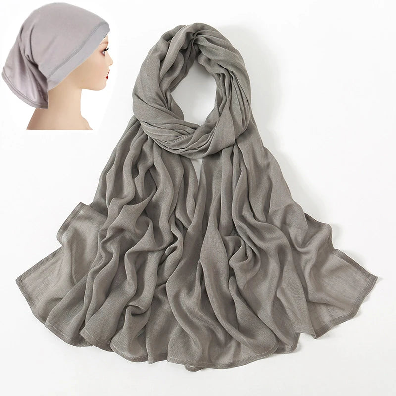 Noor Bloom 2-Piece Viscose Hijab & Cap Set