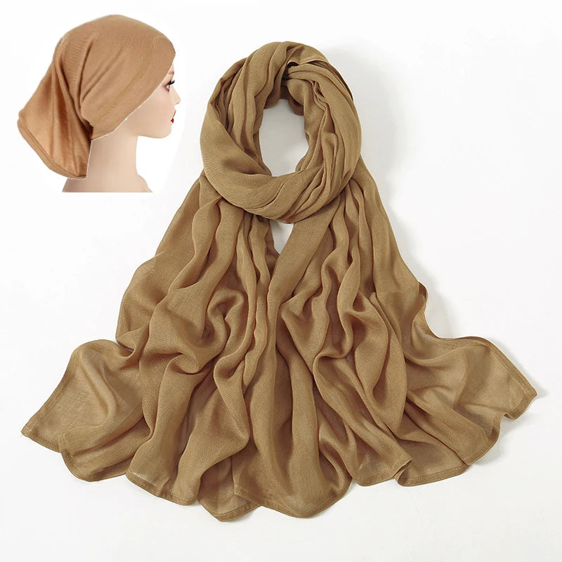 Noor Bloom 2-Piece Viscose Hijab & Cap Set