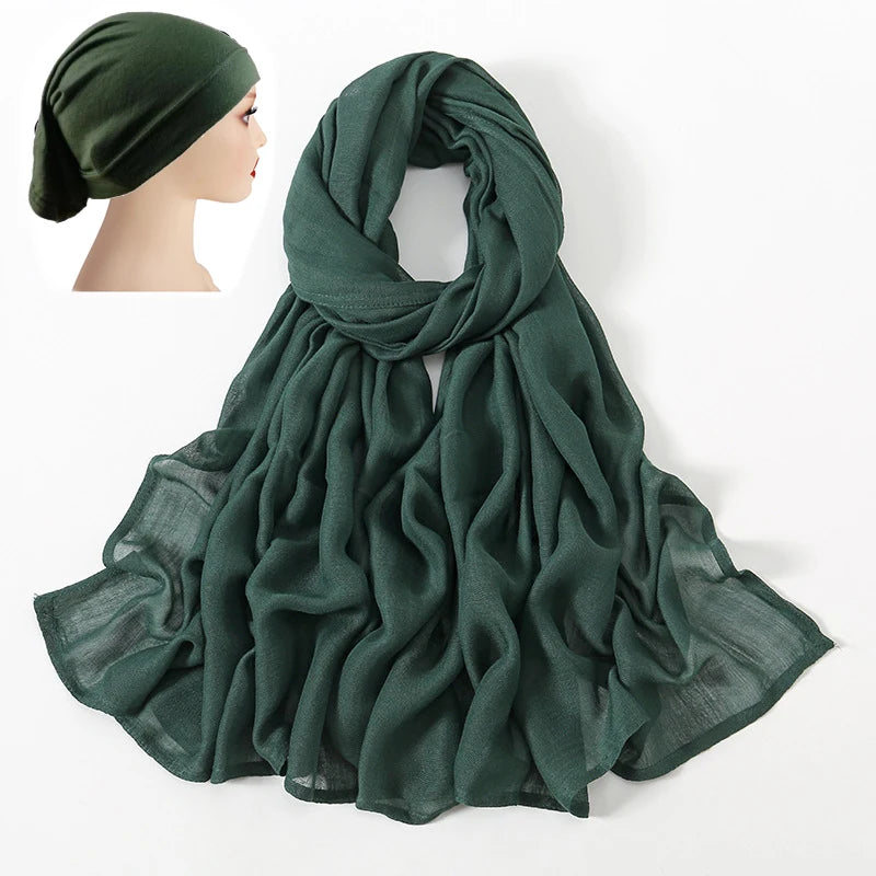 Noor Bloom 2-Piece Viscose Hijab & Cap Set