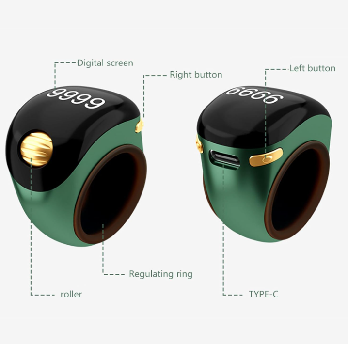 Noor OLED Zikr Smart Tasbeeh Ring