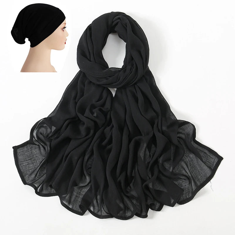Noor Bloom 2-Piece Viscose Hijab & Cap Set