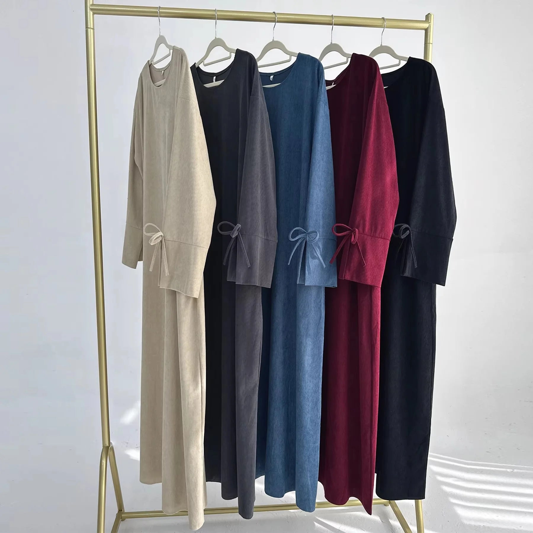 Velvet Dusk Corduroy Abaya Dress
