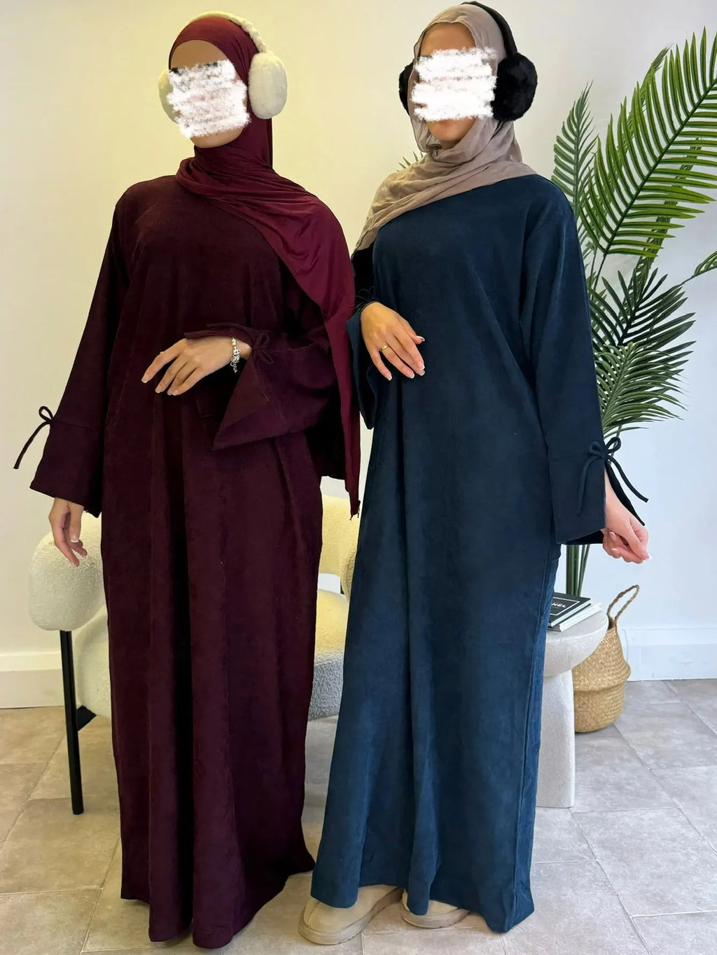 Velvet Dusk Corduroy Abaya Dress