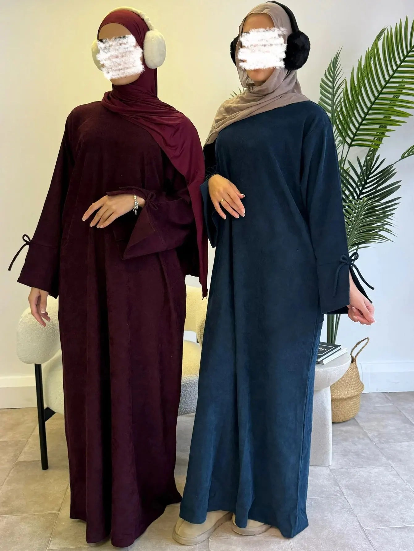 Velvet Dusk Corduroy Abaya Dress